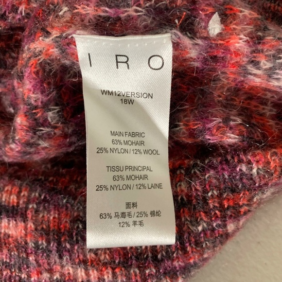 IRO Melange Sweater knitted Pink Mohair Sz XS - Picture 7 of 7